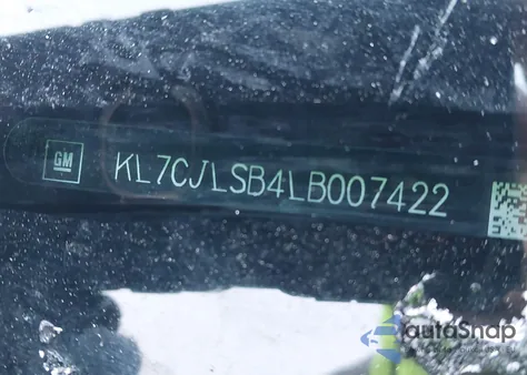 2020 Chevrolet Trax Fwd Lt z USA, uszkodzony, nr VIN KL7CJLSB4LB007422